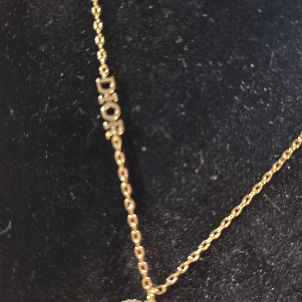 Dior Gold Heart Necklace with Silver Accents - Picture 4 of 8